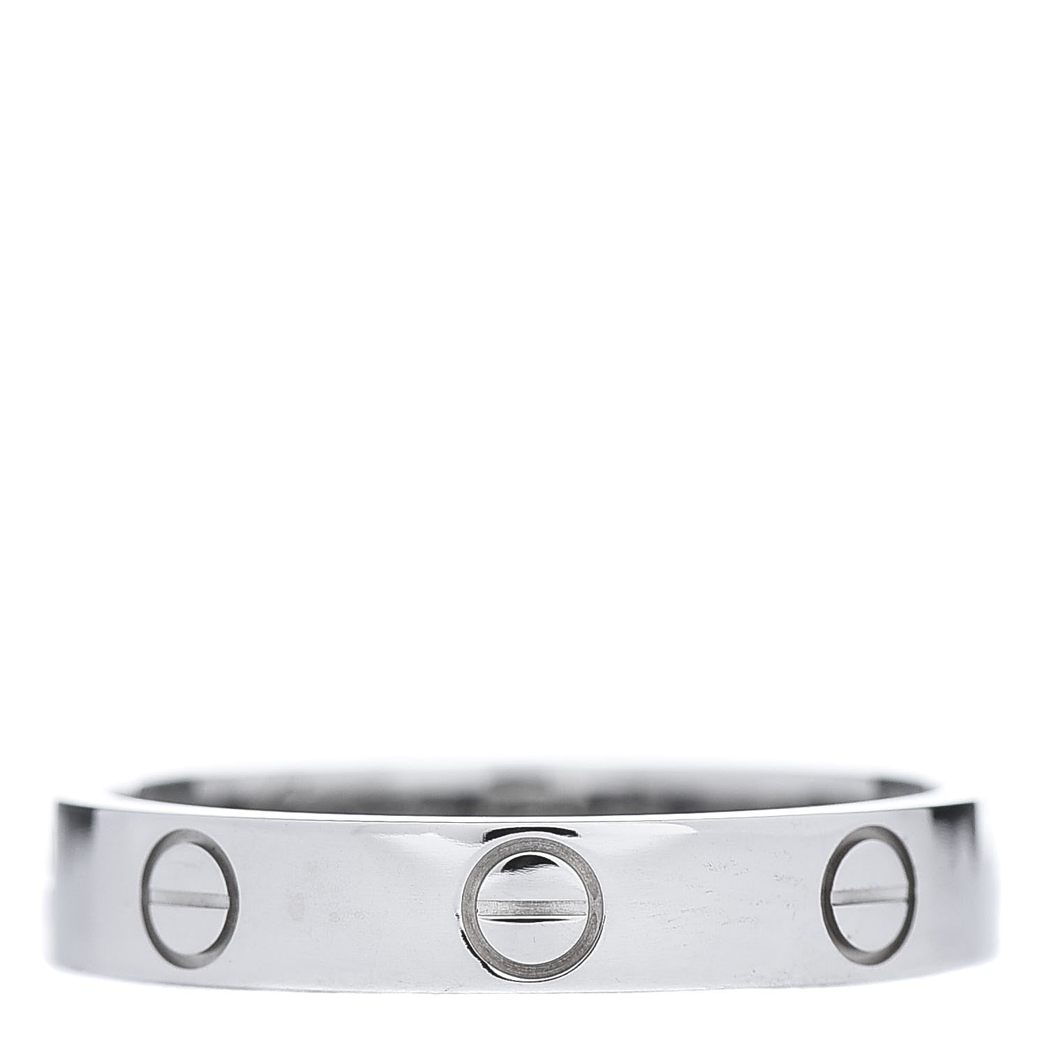 Cartier 18K White Gold 3.5mm LOVE Wedding Band Ring 55 7.25 1 of 4