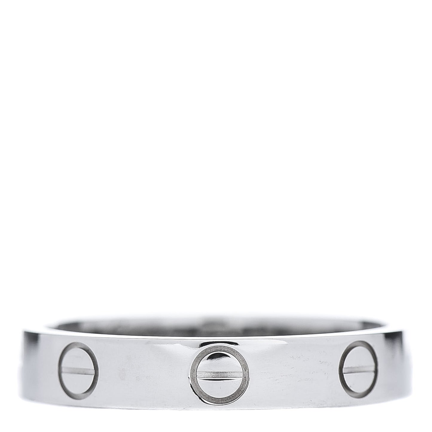 18K White Gold 3.5mm LOVE Wedding Band Ring 55 7.25