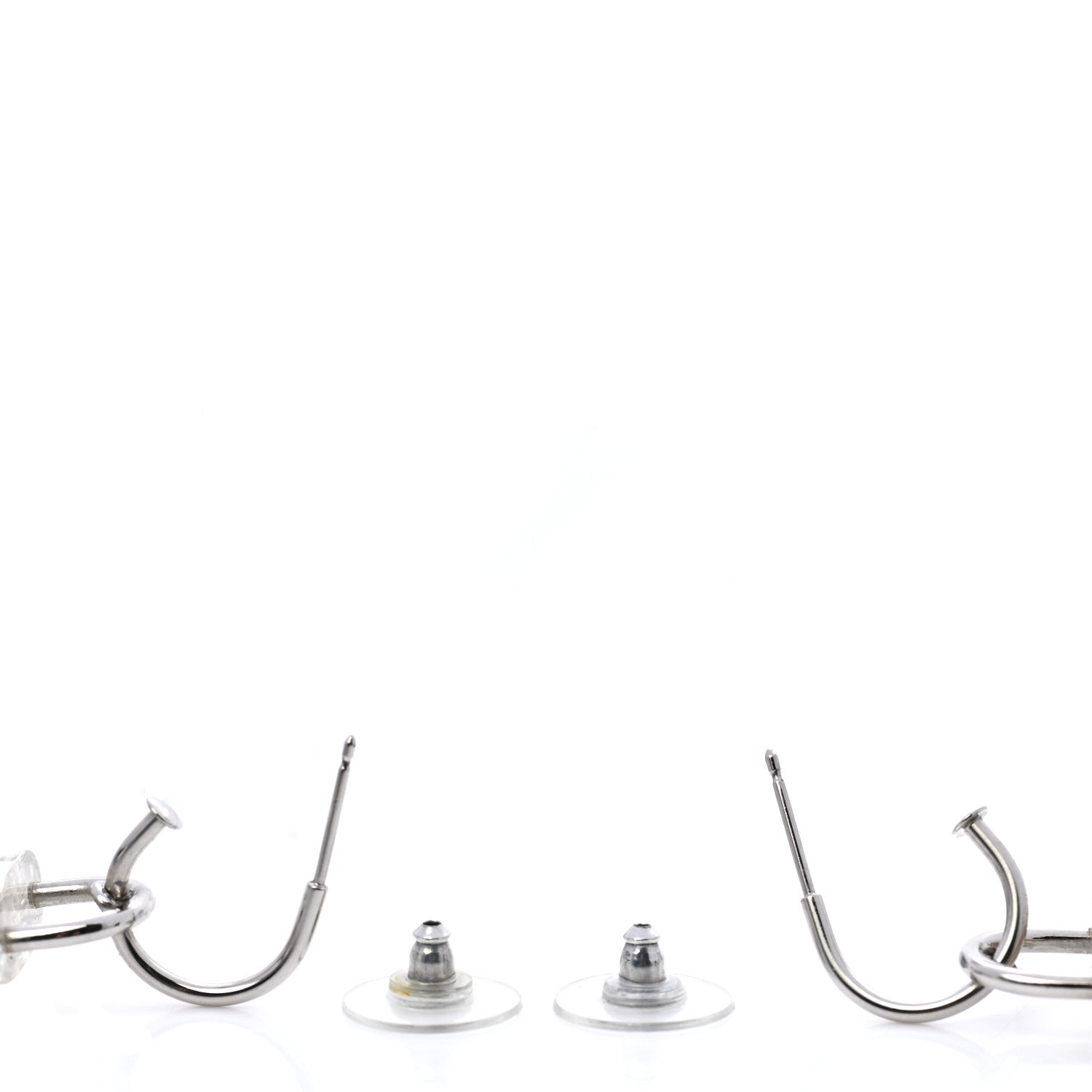Chanel Resin Pearl CC Padlock Earrings Grey 3 of 4