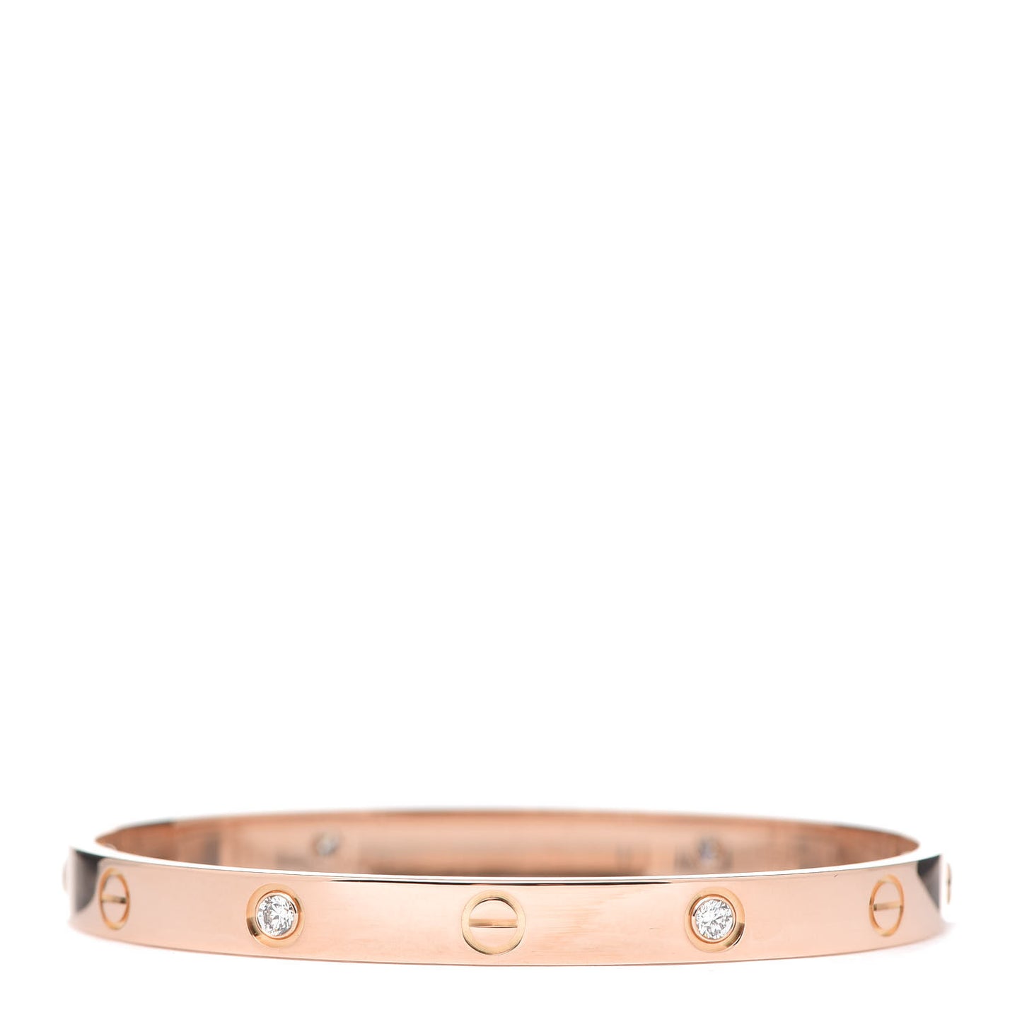 18K Pink Gold 4 Diamond LOVE Bracelet 18