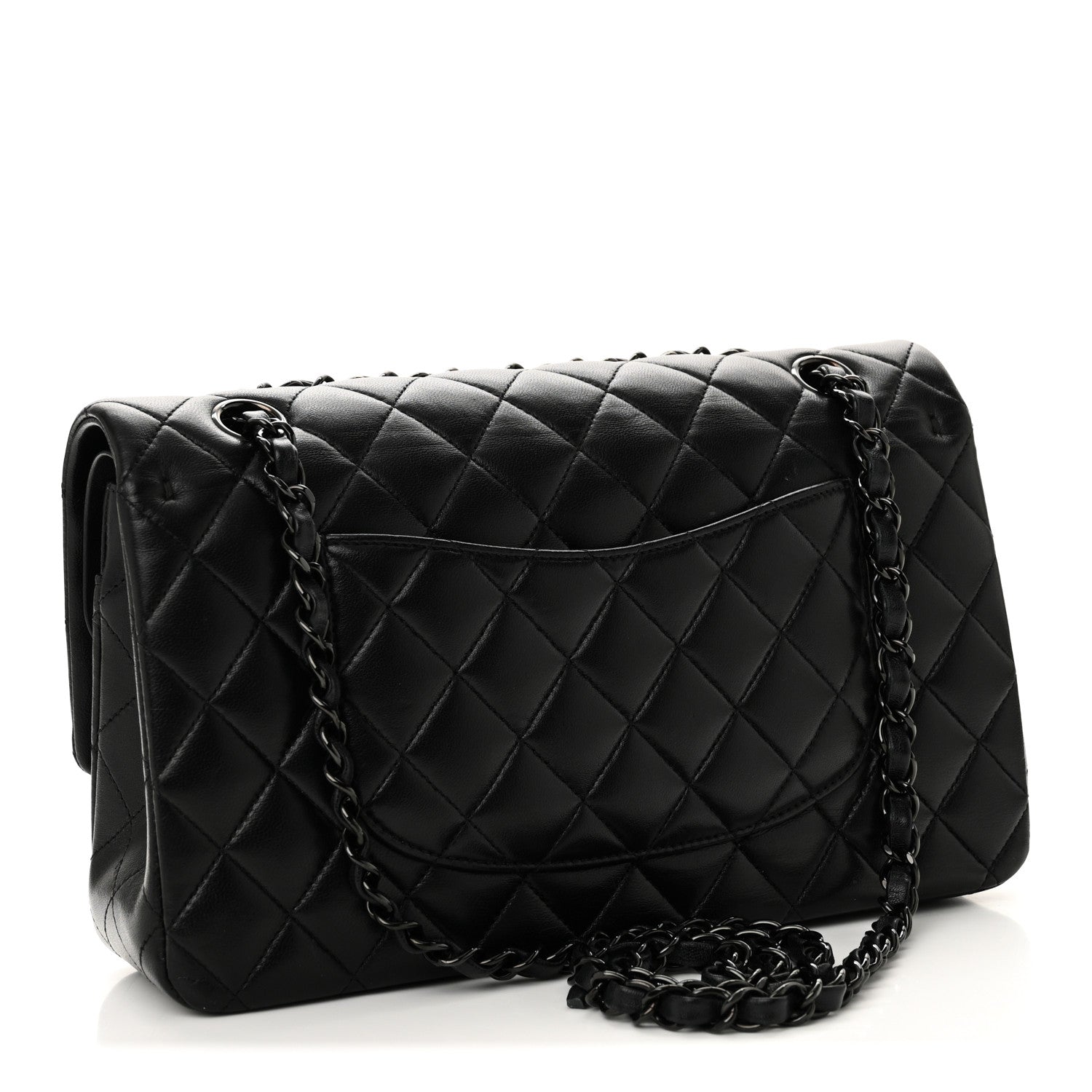 Chanel Lambskin Quilted Medium Double Flap So Black 3 of 11