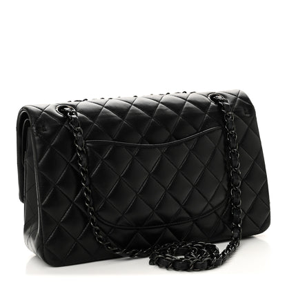 Chanel Lambskin Quilted Medium Double Flap So Black 3 of 11