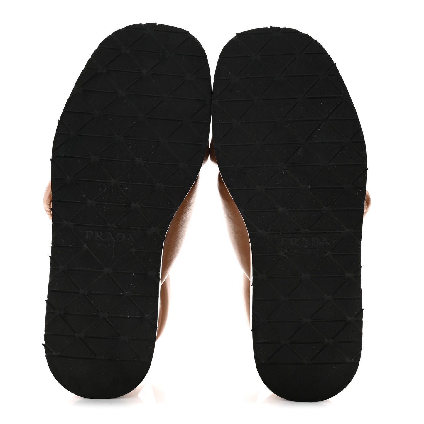 Nappa Padded Platform Slingback Sandals 37.5 Caramel