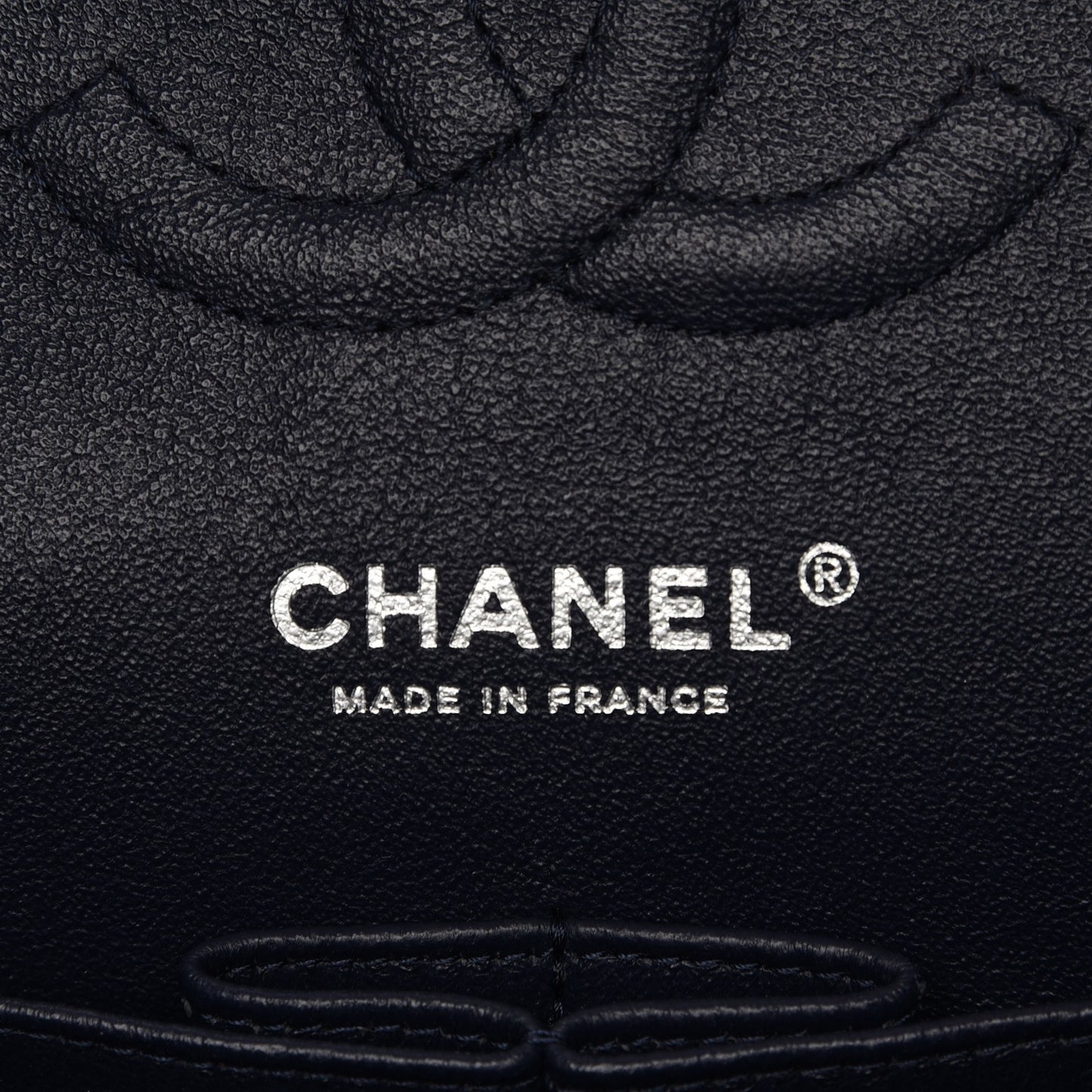 Caviar Quilted Medium Double Flap Navy