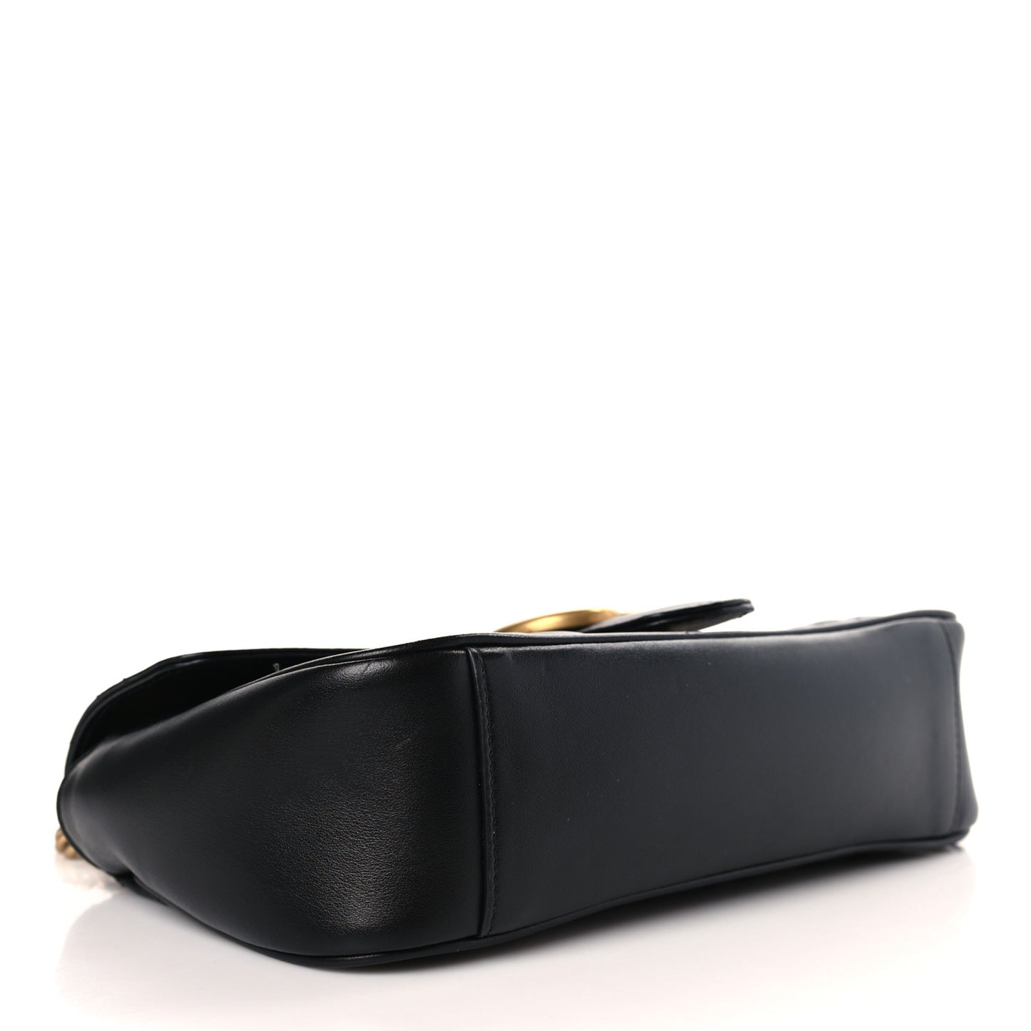 Calfskin Matelasse Small GG Marmont Shoulder Bag Black