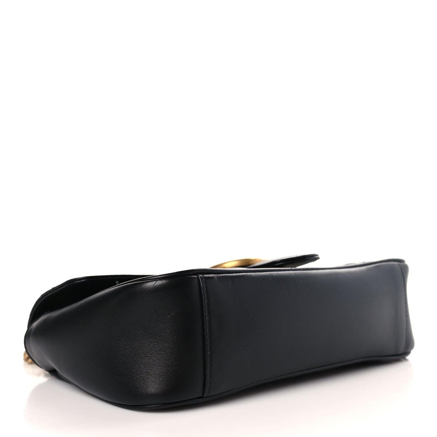 Gucci Calfskin Matelasse Small GG Marmont Shoulder Bag Black 4 of 9