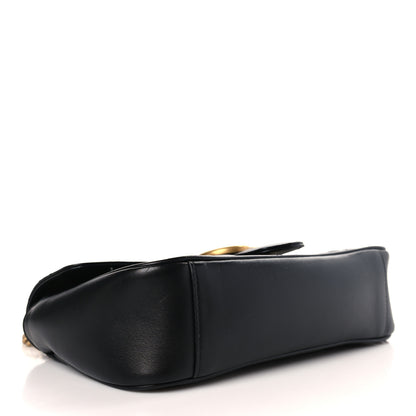 Gucci Calfskin Matelasse Small GG Marmont Shoulder Bag Black 4 of 9