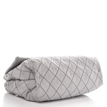 Stella McCartney Shaggy Deer Quilted Large Beckett Shoulder Bag Grey 4 of 9
