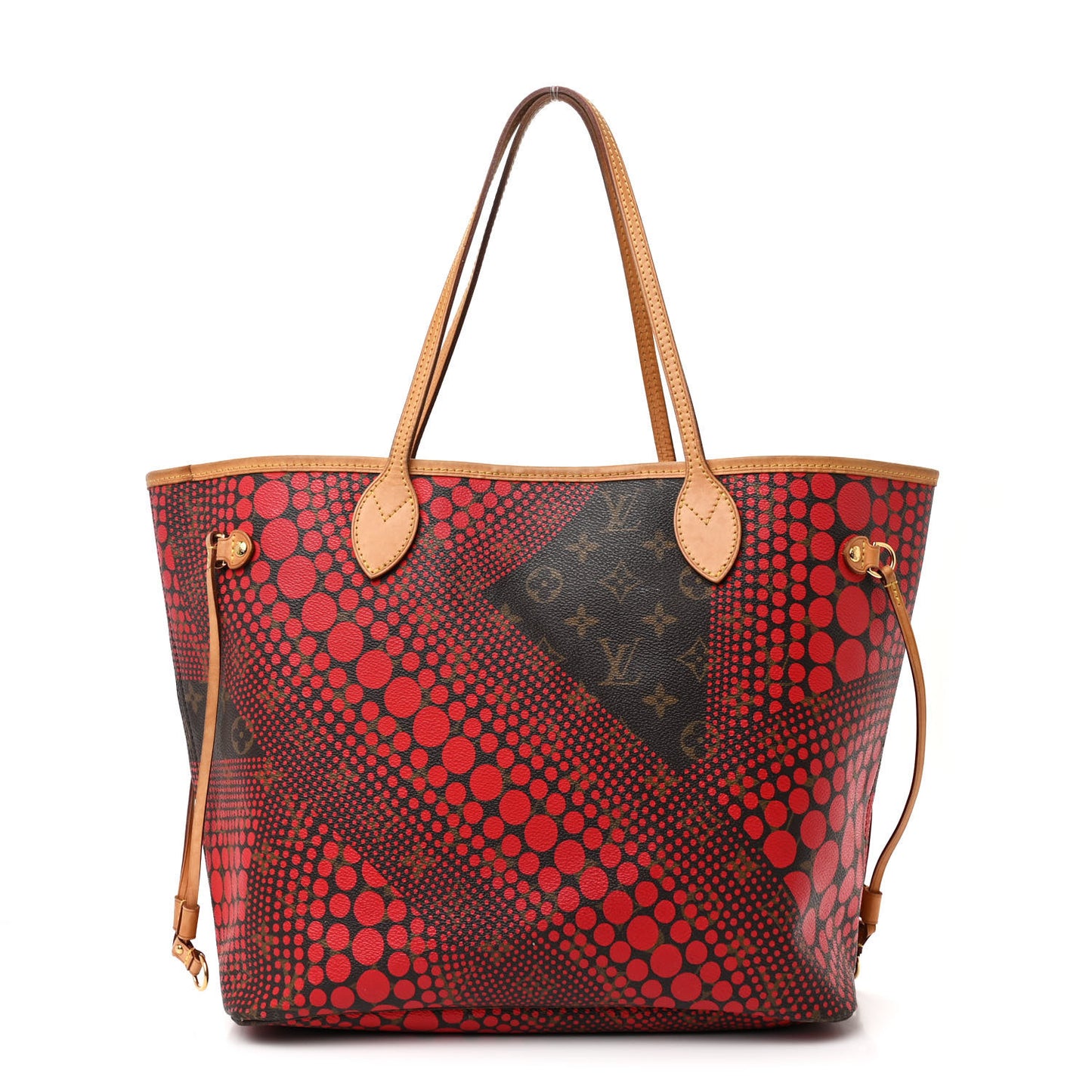 Monogram Kusama Waves Neverfull MM Red