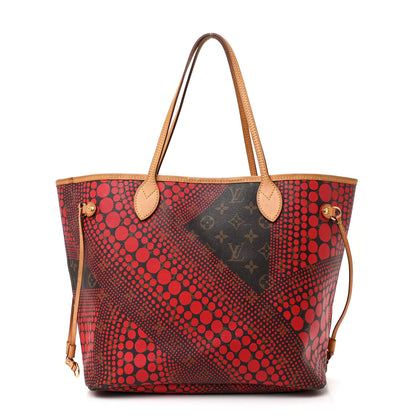 Louis Vuitton Monogram Kusama Waves Neverfull MM Red 1 of 10