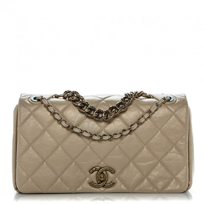 Chanel Calfskin Quilted Medium Pondichery Flap Beige 8 of 8