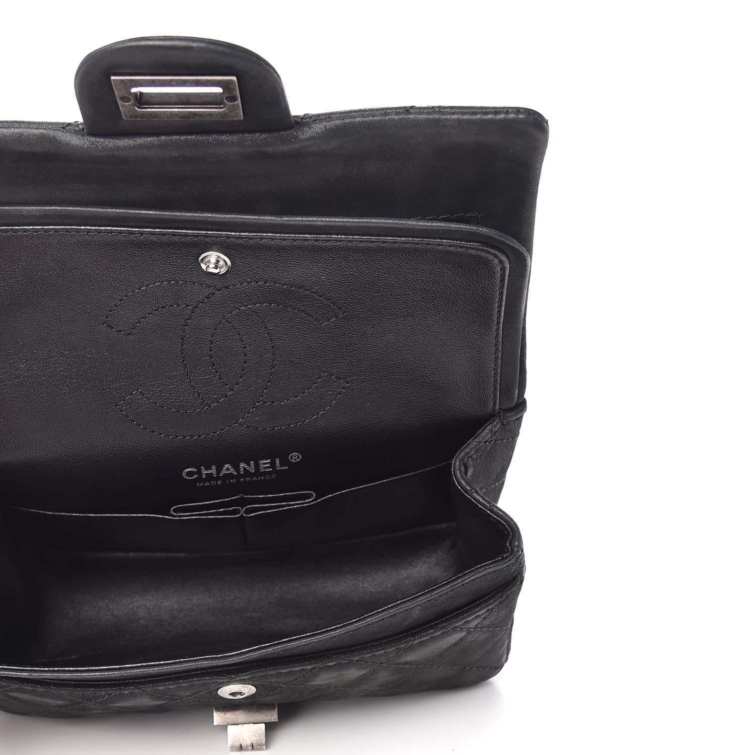 Chanel Iridescent Calfskin Quilted 2.55 Reissue 224 Flap Black 5 of 10