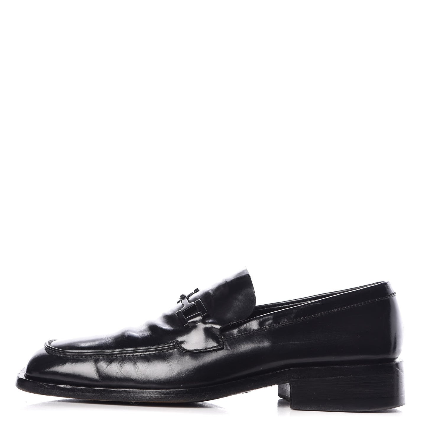 Calfskin Mens Horsebit Loafers 7.5 Black