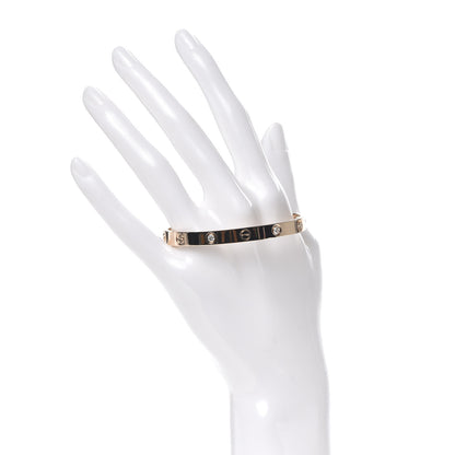 Cartier 18K Pink Gold 4 Diamond LOVE Bracelet 17 2 of 6