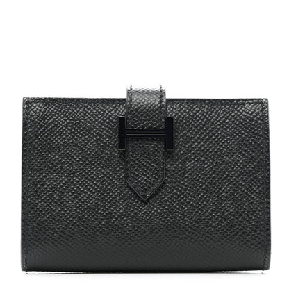 Hermes Epsom Monochrome Bearn Card Holder Wallet Black 1 of 8
