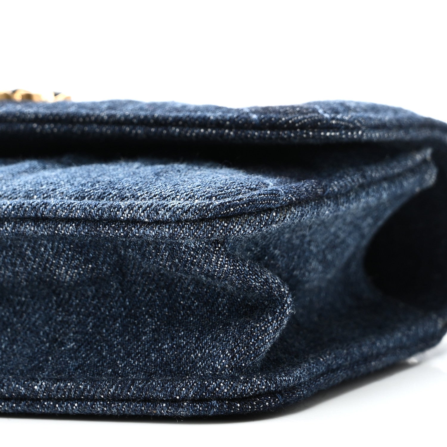 Chanel Denim Quilted Chanel 19 Flap Phone Holder With Chain Blue 10 of 11
