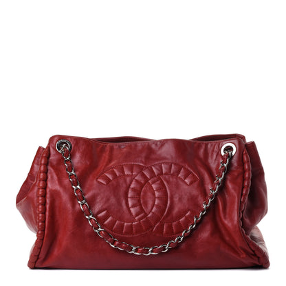 Chanel Calfskin On The Bund Open Accordion Tote Dark Red 1 of 5