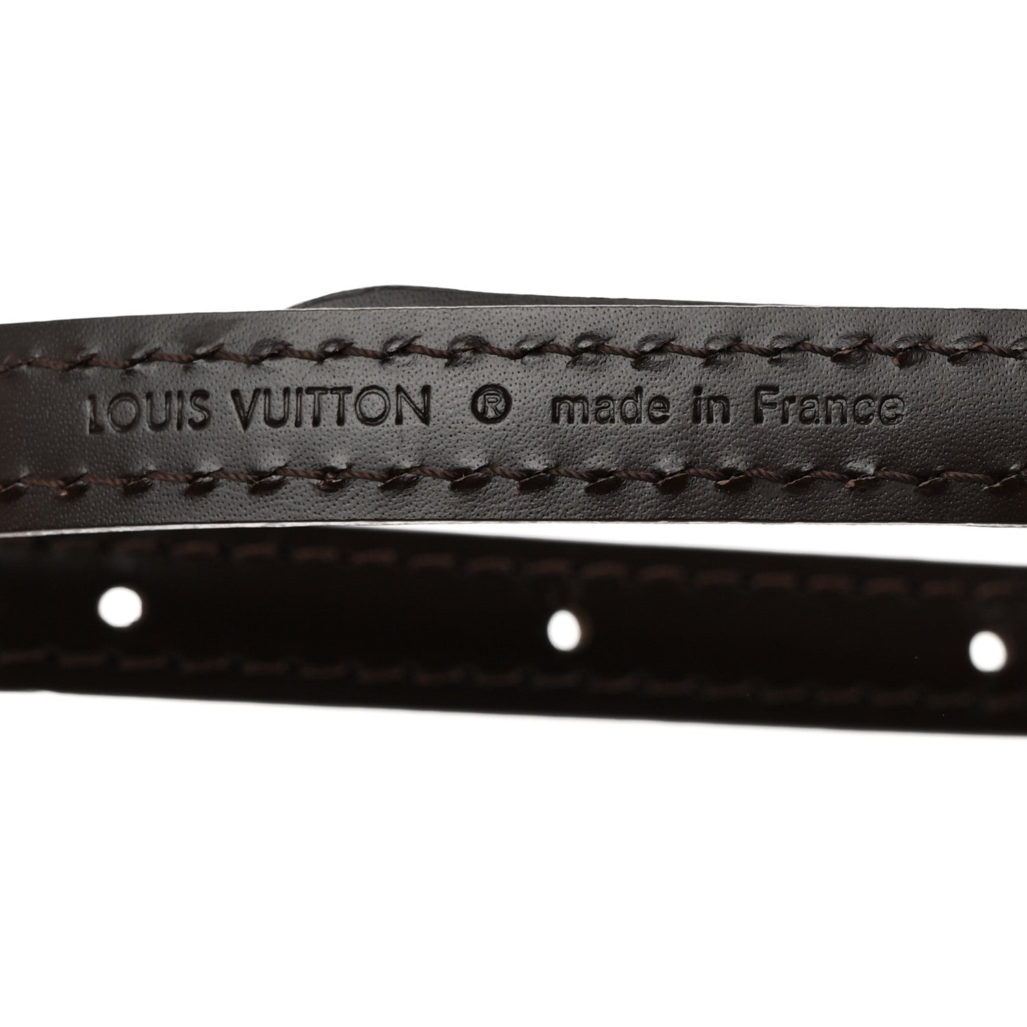 Louis Vuitton Calfskin 16mm Adjustable Shoulder Strap Brown 3 of 5