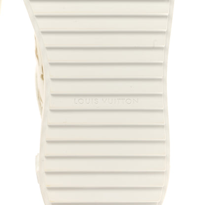 Louis Vuitton Calfskin Monogram Debossed Time Out Sneakers 39 White Gold 6 of 10