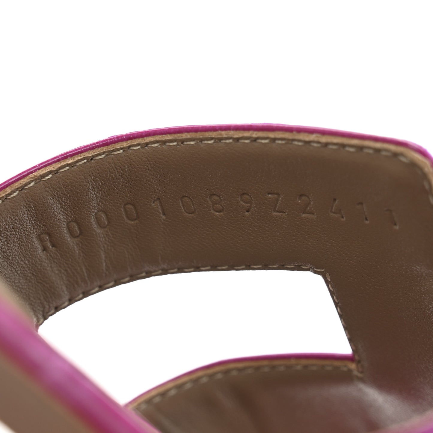 Shiny Alligator Oran Sandals 38 Rose Sheherazade