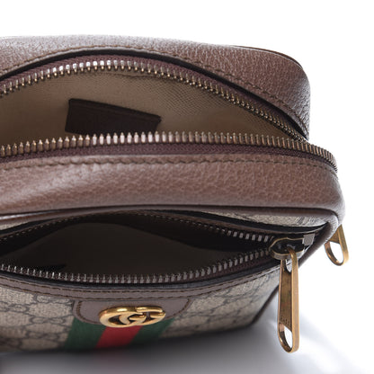 Gucci GG Supreme Monogram Web Mini Ophidia Messenger Brown 4 of 9