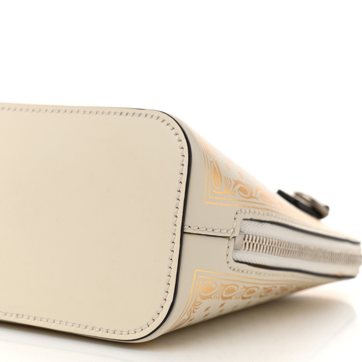 Gucci X SEGA Calfskin GUCCY Stars Mini Dome Shoulder Bag Mystic White Gold 10 of 13