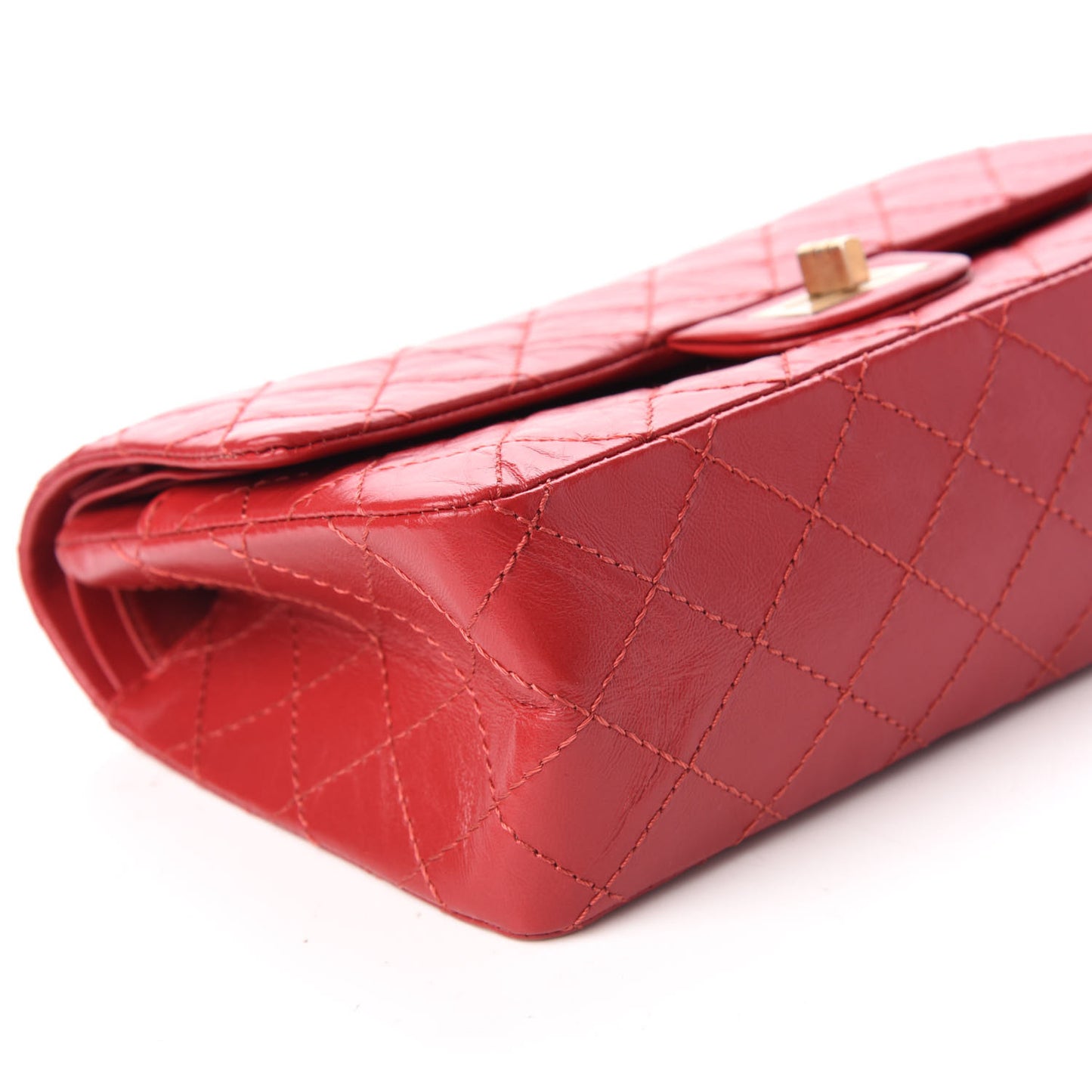 Aged Calfskin Quilted 2.55 Reissue 225 Flap Red