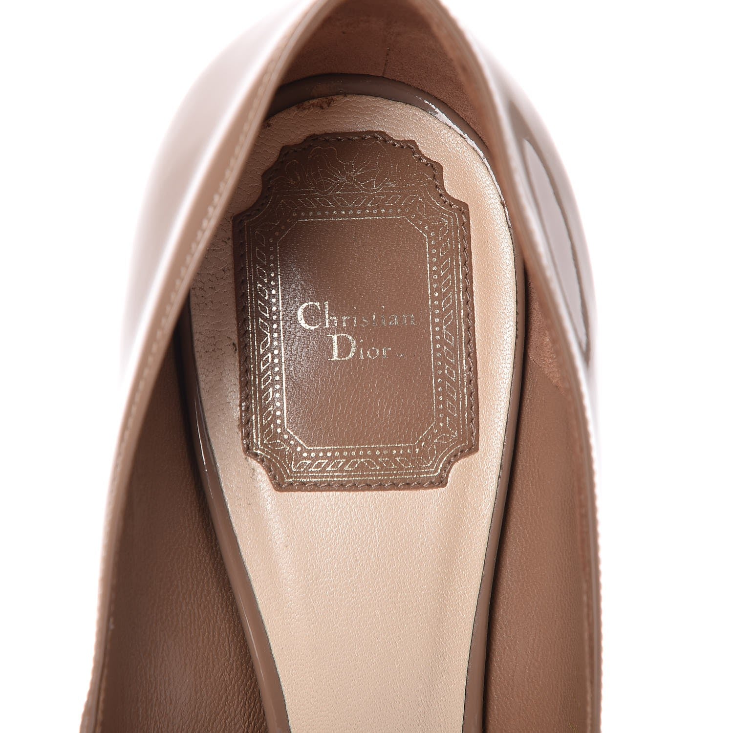 Christian Dior Patent Pointed Toe Pumps 39.5 Beige 9 of 9