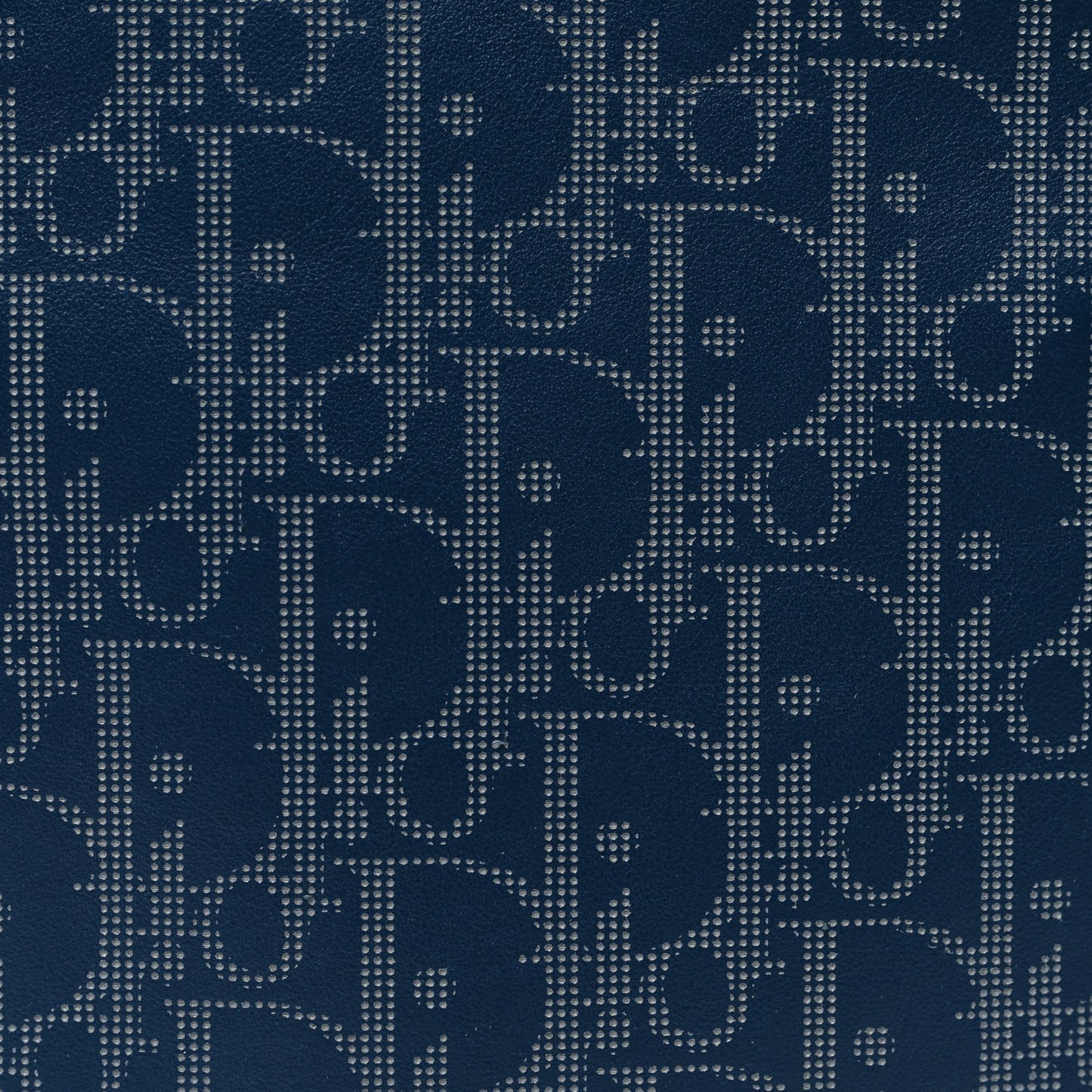 Calfskin Oblique Galaxy Perforated World Tour Messenger Pouch Blue White