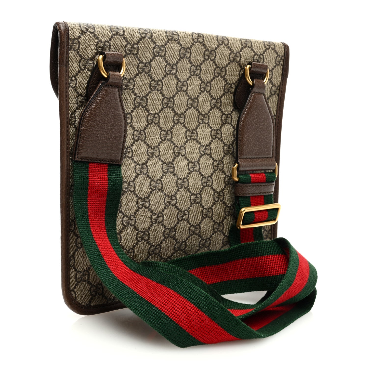Gucci GG Supreme Monogram Web Medium Neo Vintage Flap Messenger Bag Beige New Acero 3 of 10