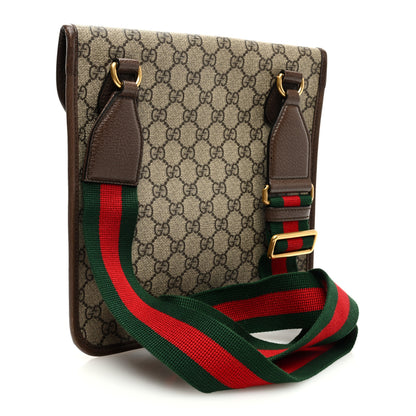 Gucci GG Supreme Monogram Web Medium Neo Vintage Flap Messenger Bag Beige New Acero 3 of 10