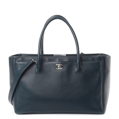 Chanel Calfskin Cerf Executive Shopper Tote Blue 1 of 8