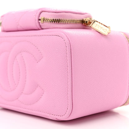 Chanel Caviar Quilted Top Handle Pocket Vanity Case Lilac 10 of 10