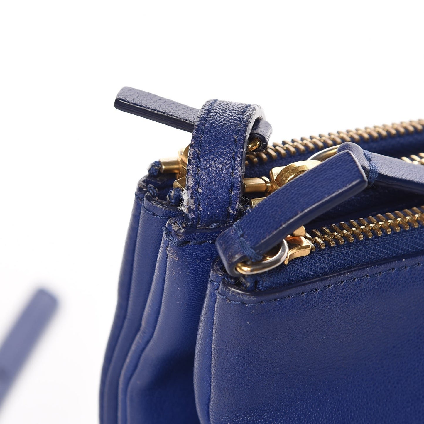 Lambskin Small Trio Crossbody Bag Electric Blue