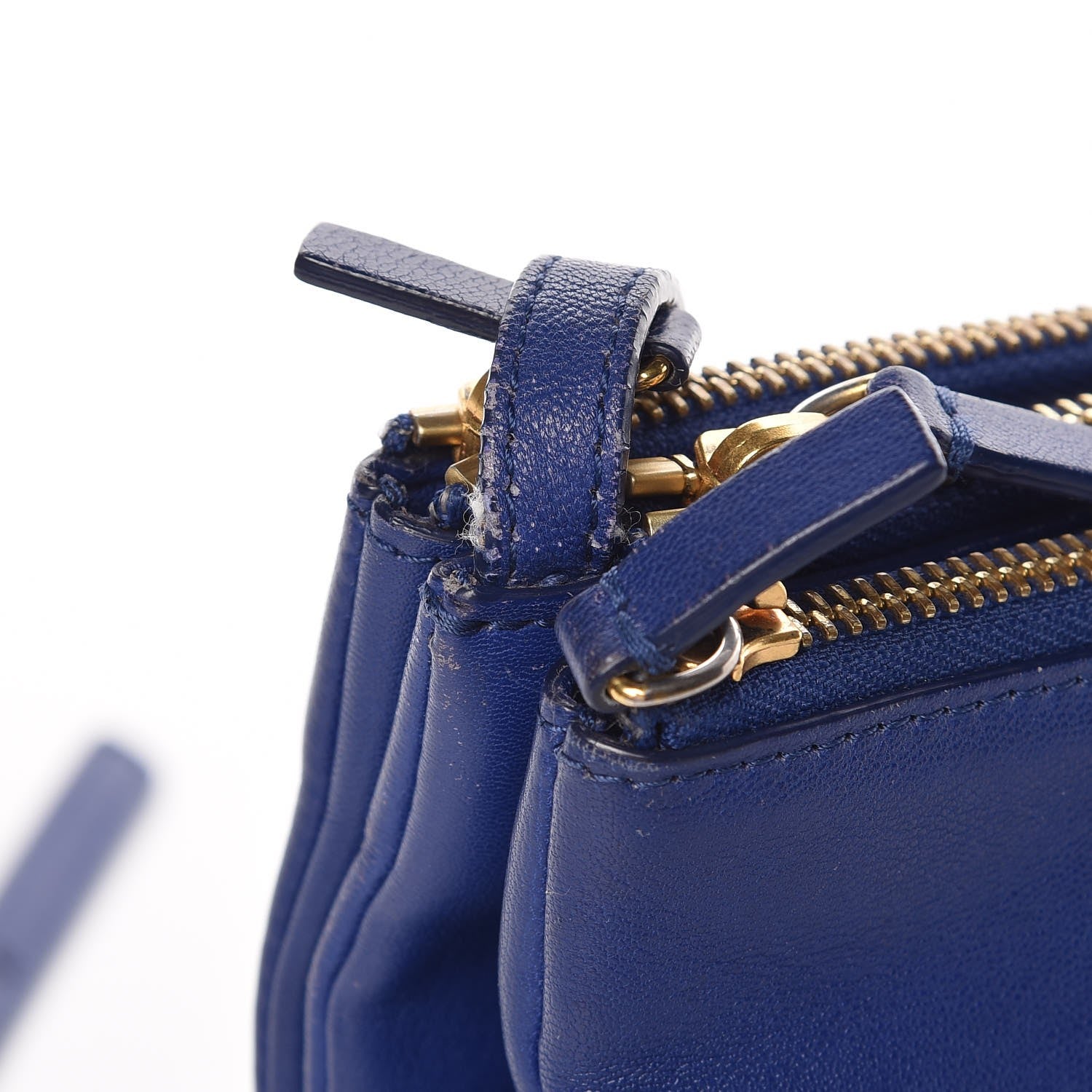 Celine Lambskin Small Trio Crossbody Bag Electric Blue 12 of 12