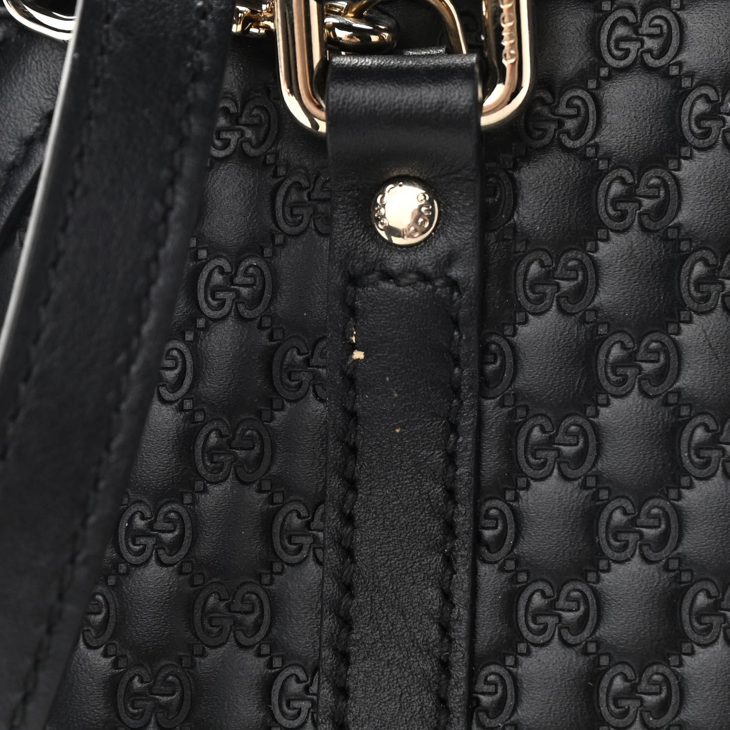 Microguccissima Mini Dome Bag Black