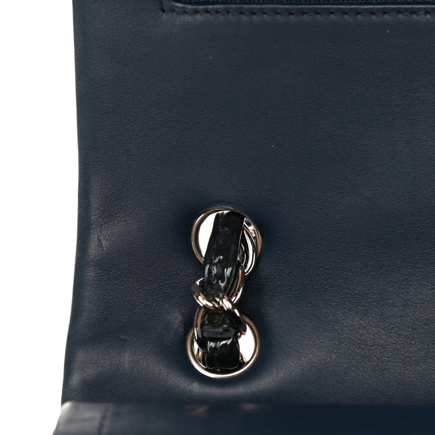 Chanel Patent Quilted Maxi Double Flap Navy Blue 6 of 6