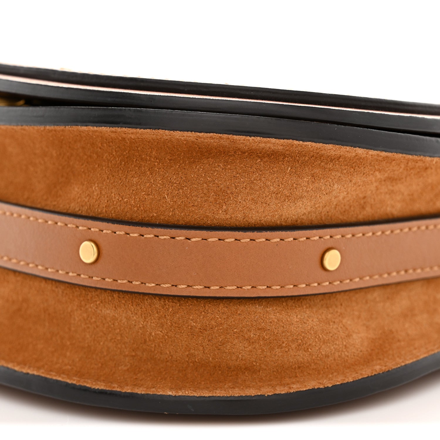 Chloe Calfskin Suede Medium Nile Bracelet Bag Caramel 10 of 12