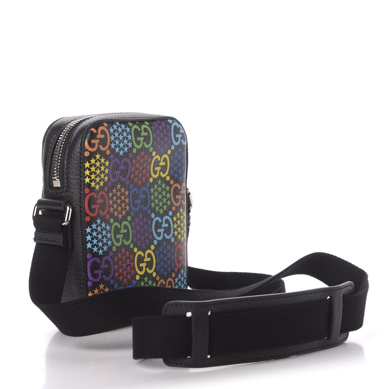 Gucci GG Supreme Monogram Psychedelic Messenger Bag Black 5 of 12