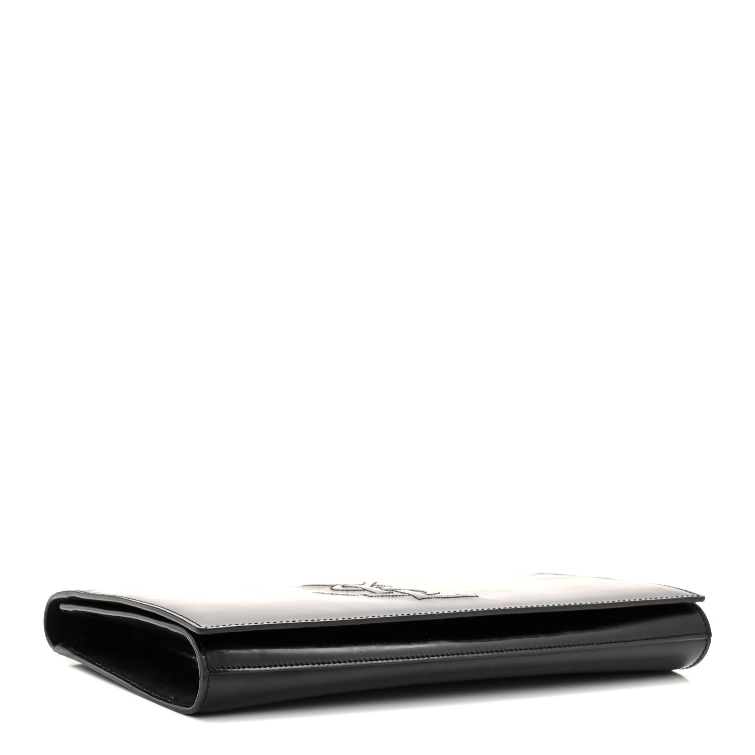 Saint Laurent Patent Calfskin Monogram Large Belle De Jour Clutch Black 4 of 7