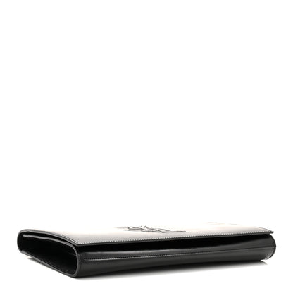 Saint Laurent Patent Calfskin Monogram Large Belle De Jour Clutch Black 4 of 7
