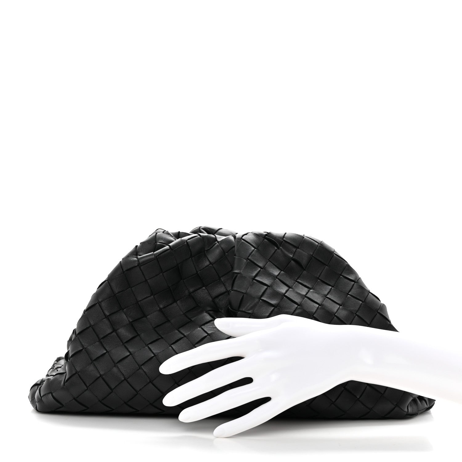 Bottega Veneta Nappa Maxi Intreccio The Pouch Oversized Clutch Black 2 of 12