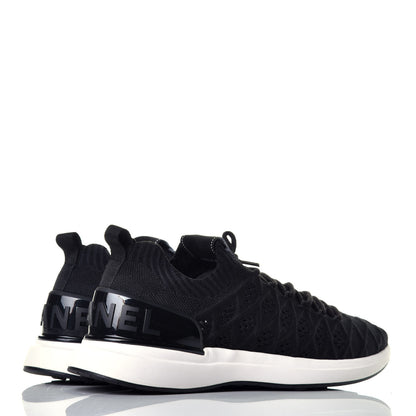 Chanel Fabric Logo Sneakers 39 Black 4 of 10