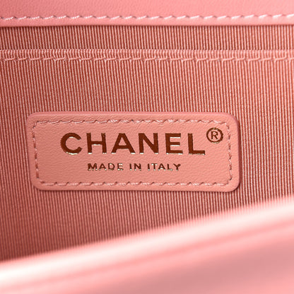 Chanel Fabric Chevron Braided Medium Boy Flap Light Pink Ivory 6 of 15