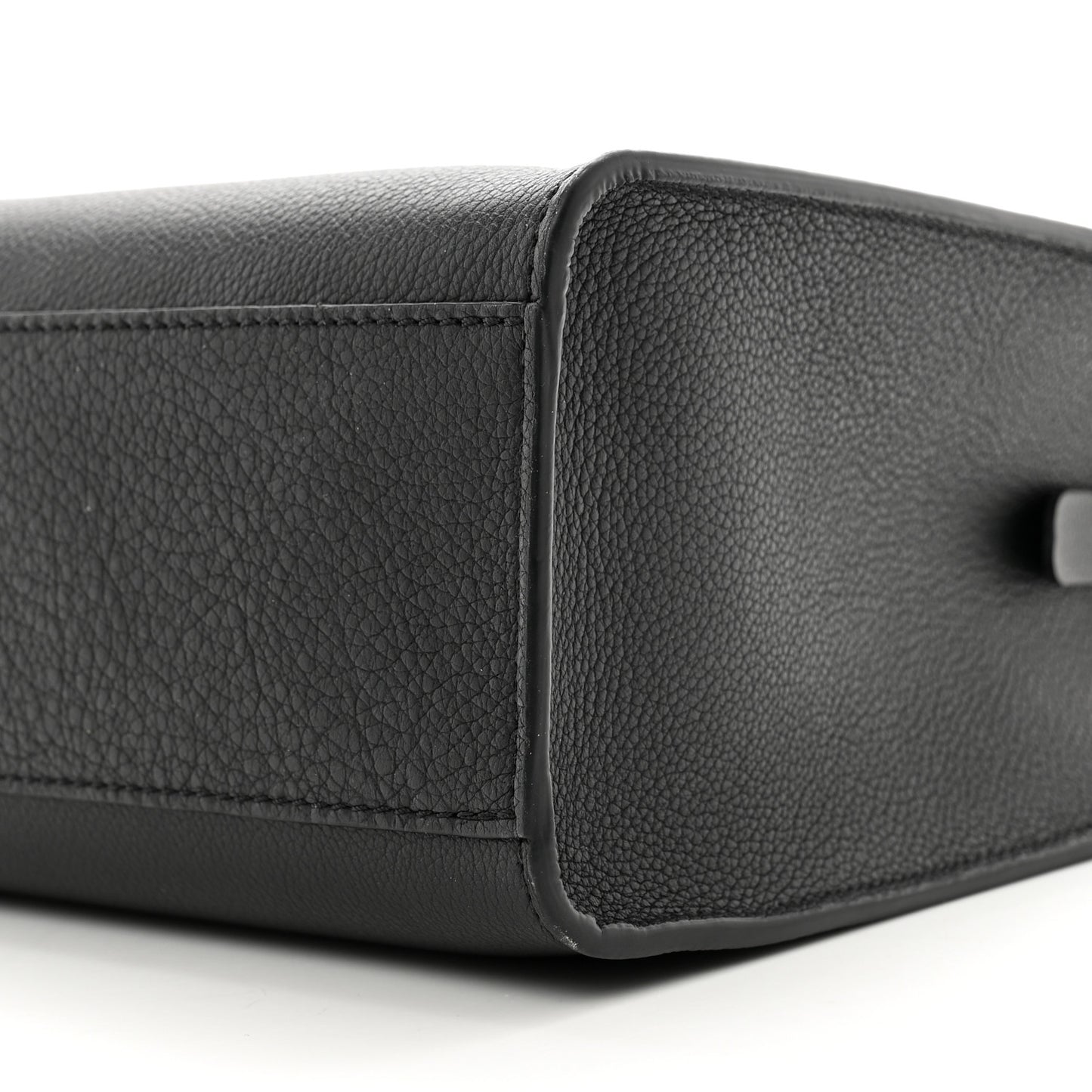 Calfskin Lock & Go Tote Black