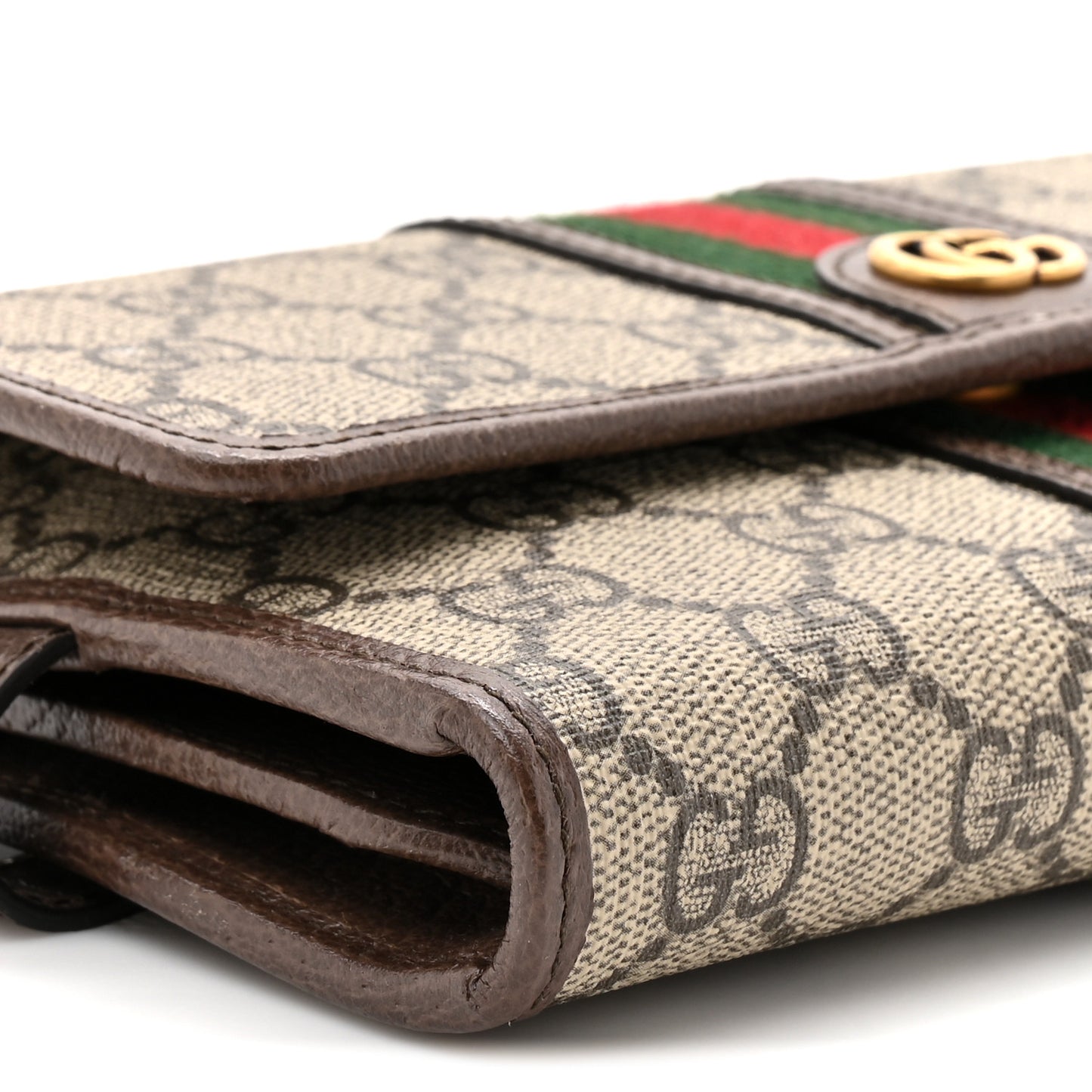 GG Supreme Monogram Web Ophidia Crossbody Wallet Beige Ebony New Acero