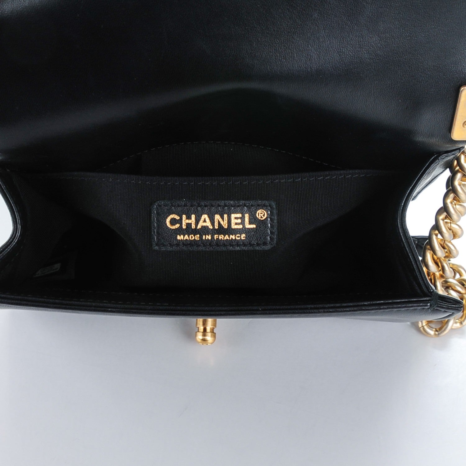 Chanel Lambskin Quilted Small Boy Flap Black 7 of 8