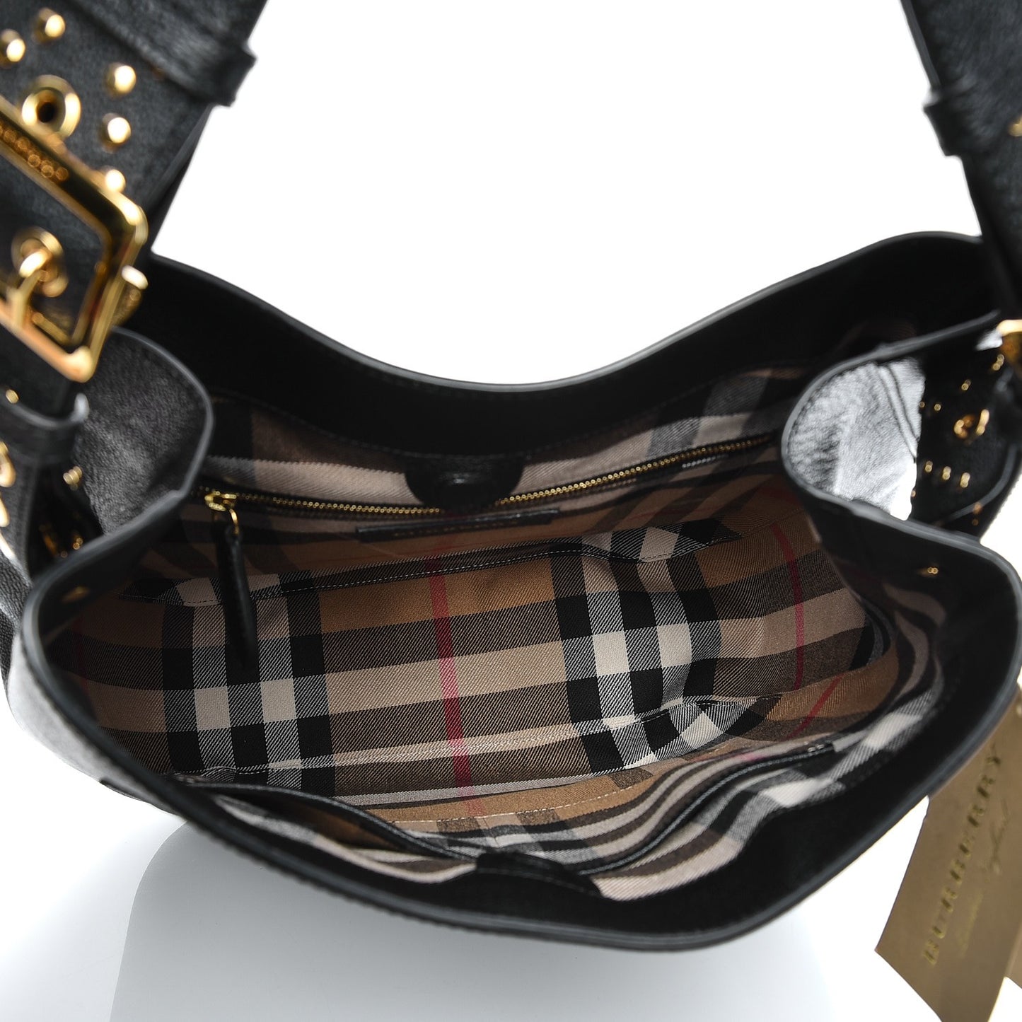 Grainy Calfskin Small Elmstone Hobo Black