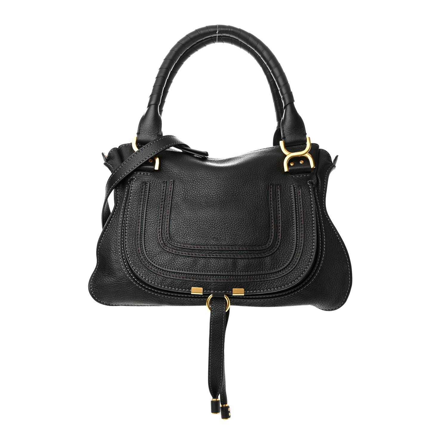 Chloe Calfskin Medium Marcie Satchel Black 1 of 9