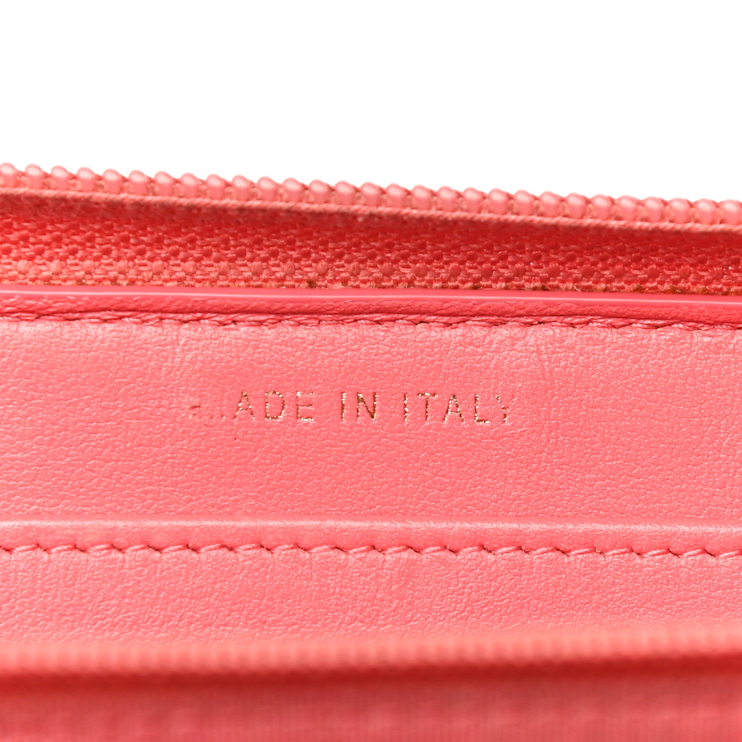 Chanel Caviar Quilted Large Boy Zip Around Wallet Coral 7 of 24